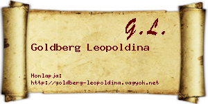 Goldberg Leopoldina névjegykártya